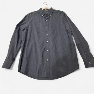 Izod Dark Blue Casual Button-Up Shirt